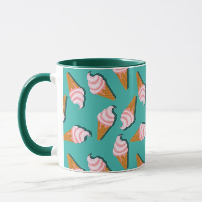 Waffle cones ice cream and frozen yogurt pattern c tasse (Links)