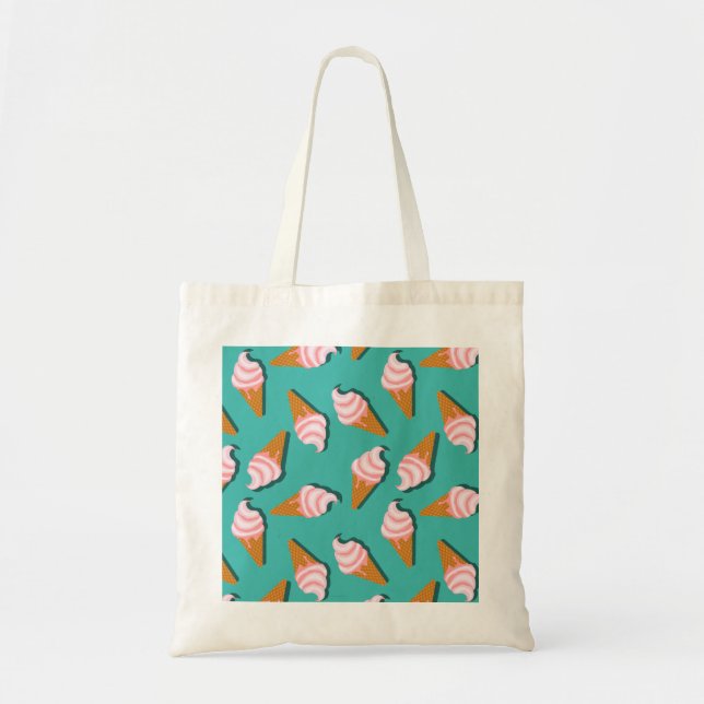 Waffle cones ice cream and frozen yogurt pattern tragetasche (Vorne)