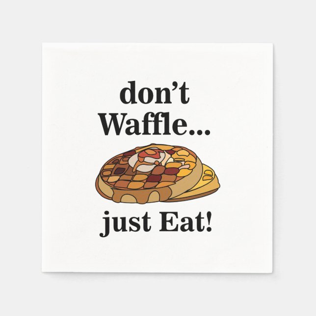 Waffle Food Funny Party Serviette (Vorderseite)