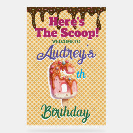 Waffle Ice Creme Cone 6. Geburtstag Acrylschild