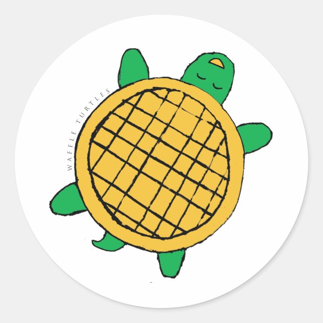 Waffle Turtles Aufkleber (Vorderseite)