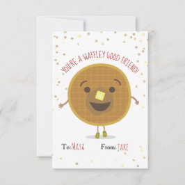 Waffley Good Friend Waffle Valentine Kinder Postka