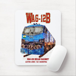 WAG-12B Lokomotive. Güterzug der indischen Eisenba Mousepad