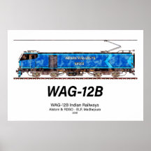 WAG-12B Lokomotive. Güterzug der indischen Eisenba