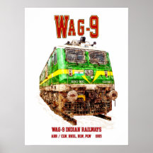 WAG-9 Lokomotive. Güterzug der indischen Eisenbahn