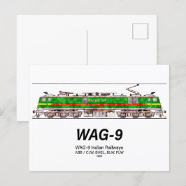 WAG-9 Lokomotive. Güterzug der indischen Eisenbahn Postkarte