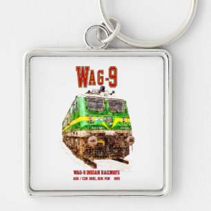 WAG-9 Lokomotive. Güterzug der indischen Eisenbahn Schlüsselanhänger