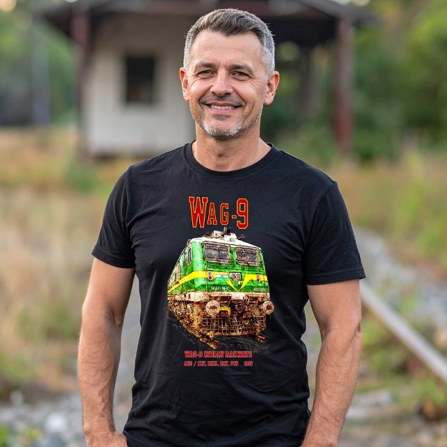 WAG-9 Lokomotive. Güterzug der indischen Eisenbahn T-Shirt (WAG-9 Locomotive. Indian Railways freight train. Mens Basic T-Shirt)