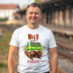 WAG-9 Lokomotive. Indischer Güterzug der Indian Ra T-Shirt