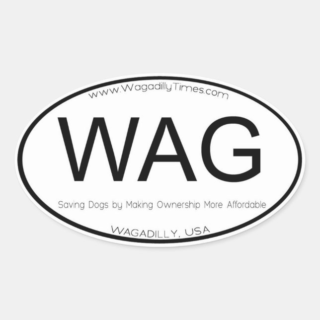 WAG Standort-Abziehbild-Autoaufkleber Ovaler Aufkleber (Vorderseite)