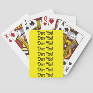 Wage, dass du dein Gelbes Kartenspiel-Deck ablegen Spielkarten