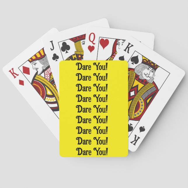 Wage, dass du dein Gelbes Kartenspiel-Deck ablegen Spielkarten (Rückseite)