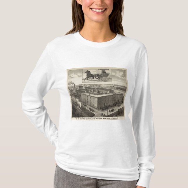 Wagen-Arbeiten lbs Johns, Abilene, Kansas T-Shirt (Vorderseite)