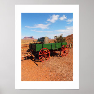 Wagen im Monument Valley Poster