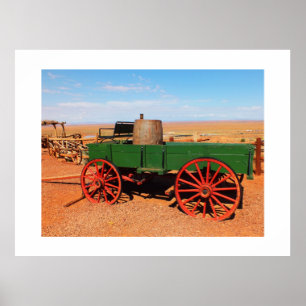 Wagen im wilden Westen Poster