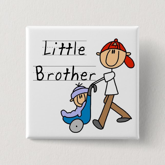 Wagen-kleiner Bruder-T-Shirts und Geschenke Button (Vorderseite)