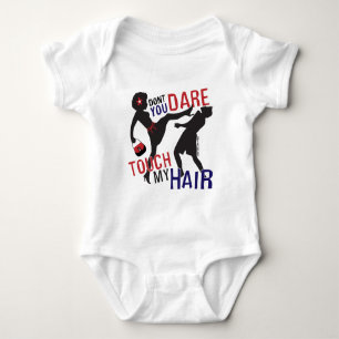 Wagen Sie nicht Touch mein Haar Baby Strampler