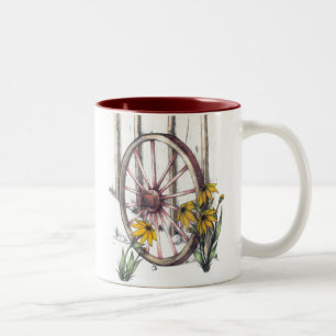 Wagenrad-Tasse Zweifarbige Tasse