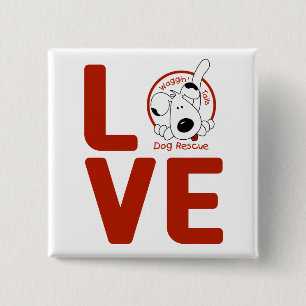 Waggin Schwänze LIEBE-Knopf Button