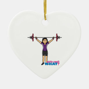 Waghtlifter Girl - Mittel Keramikornament