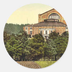 Wagner's theater (d.h. Festspielhaus), Bayreuth, B Runder Aufkleber
