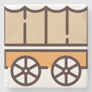 Wagon Cart Steinuntersetzer