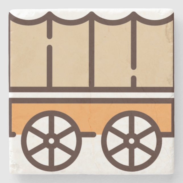 Wagon Cart Steinuntersetzer (Vorderseite)