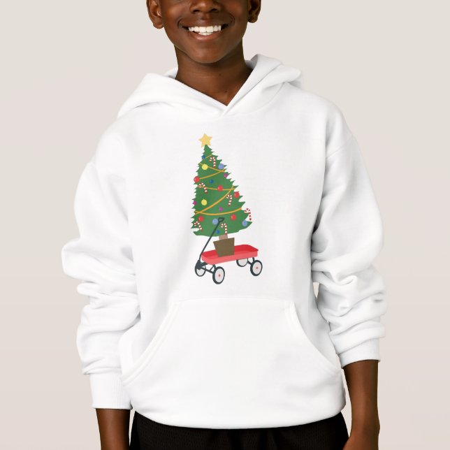 Wagon Christmas Tree Hoodie (Vorderseite)