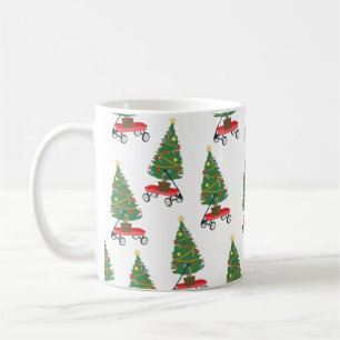 Wagon Christmas Tree Kaffeetasse