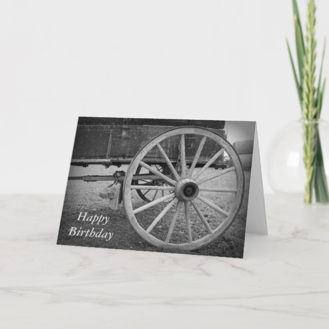 Wagon Wheel Bonne Carte de voeux d'anniversaire (Devant)