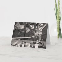 Wagon Wheel Country Wedding Save the Date