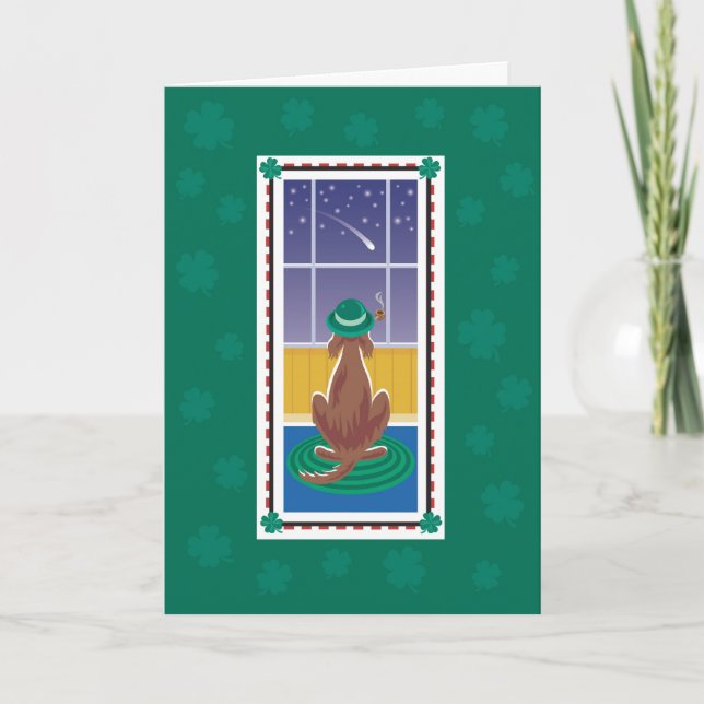 WagsToWishings_"Wishing You" St. Patrick's Day Karte (Vorderseite)