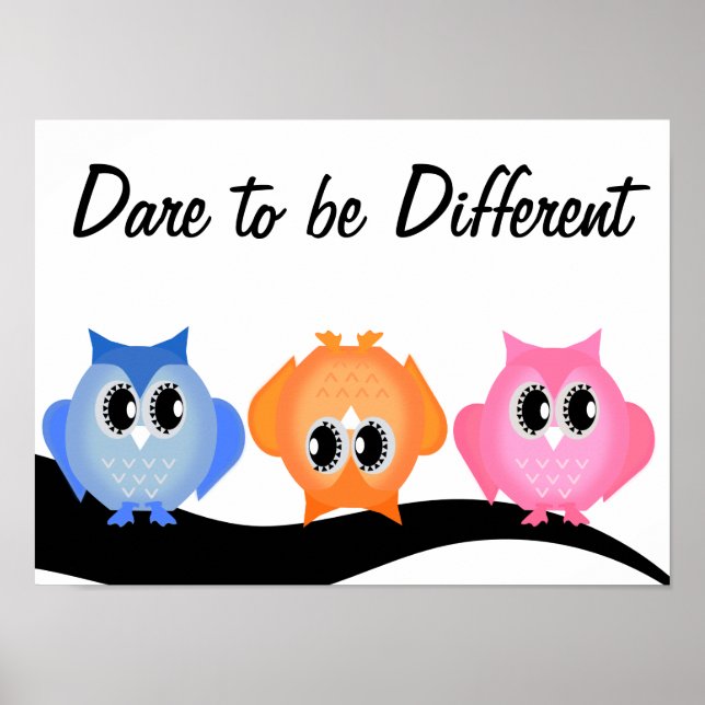 Wagt es, ein anderes Neon Hoot Owl Poster zu sein (Vorne)