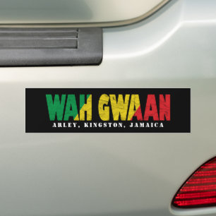 WAH GWAAN Hallo Jamaica Island Zitat Autoaufkleber