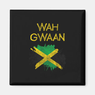 Wah Gwaan Jamaika-Flagge Jamaikanischer Stolz Regg Magnet