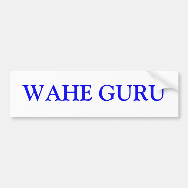 WAHE GURU AUTOAUFKLEBER (Vorne)