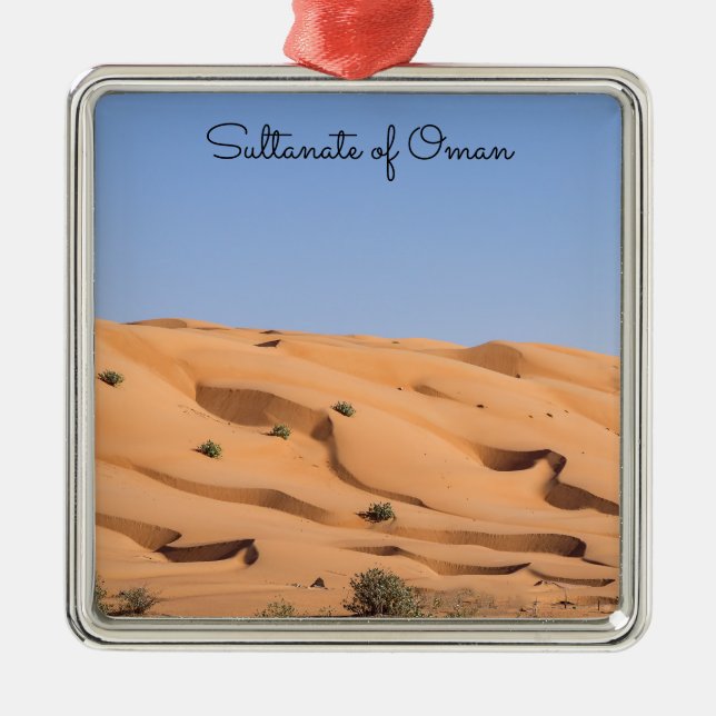 Wahiba Sands Wüste - Oman Ornament Aus Metall (Vorne)