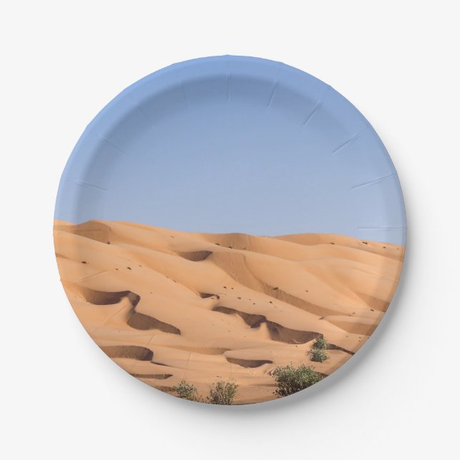 Wahiba Sands Wüste - Oman Pappteller (Vorderseite)