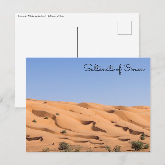 Wahiba Sands Wüste - Oman Postkarte (Vorne/Hinten)