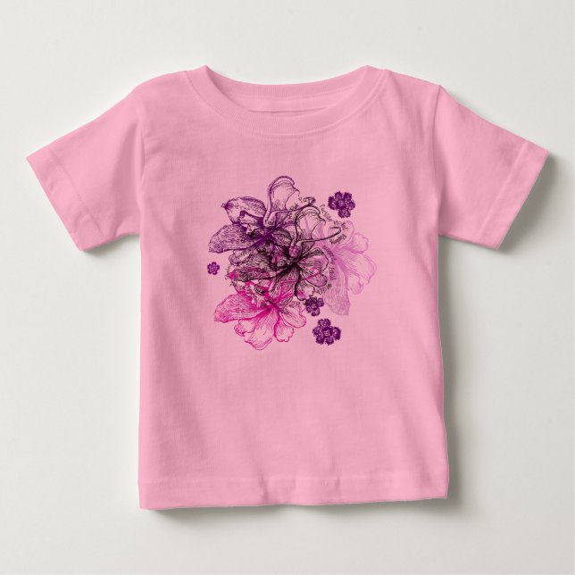 Wahine Lace Hawaiian Orchid Baby T-shirt (Vorderseite)