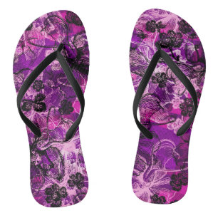 Wahine Lace Hawaiian Orchid Flip Flops