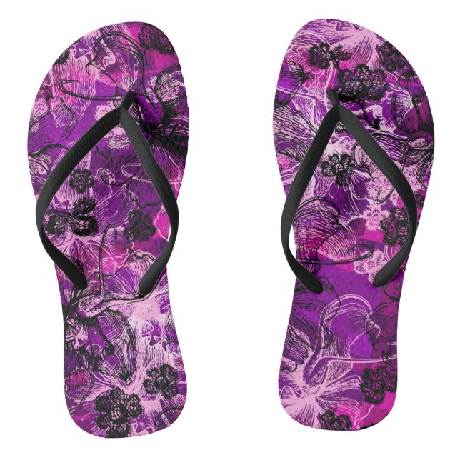 Wahine Lace Hawaiian Orchid Flip Flops (Fußbett)