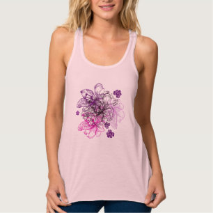 Wahine Lace Hawaiian Orchide Tank Top