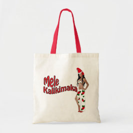 Wahine Pinup Mele Kalikimaka Weihnachtstasche 2 Tragetasche
