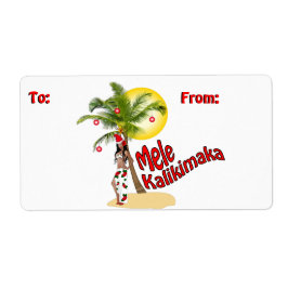 Wahine Pinup Weihnachtsgeschenke Tag Labels