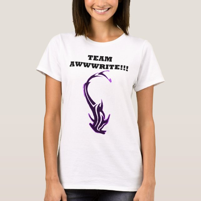 WAHINE - TEAM AWWWRITE - MANO - WEISSER T - SHIRT (Vorderseite)