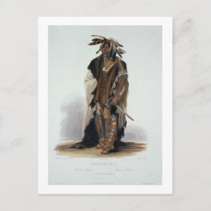 Wahk-Ta-Ge-Li, ein Sioux-Krieger, Platte 8 von Vol Postkarte