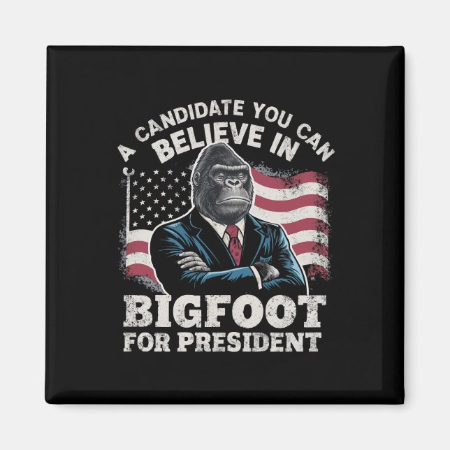 Wahl 2024 Funny Vote Sasquatch USA Magnet (Vorne)