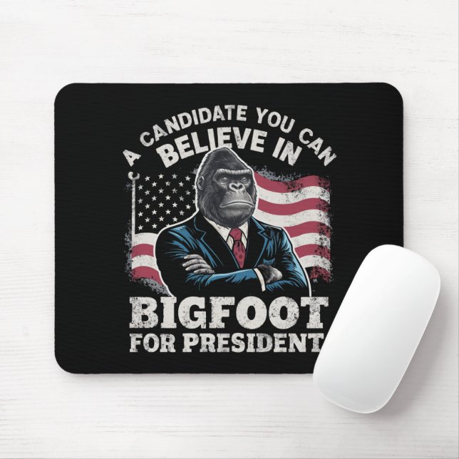 Wahl 2024 Funny Vote Sasquatch USA Mousepad (Mit Mouse)