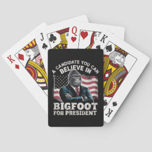 Wahl 2024 Funny Vote Sasquatch USA Spielkarten